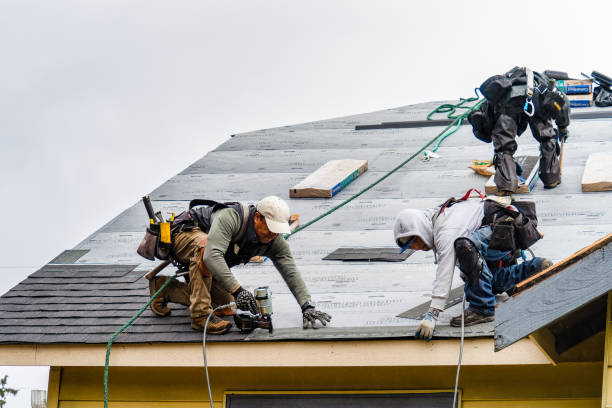 Professional Roofing technician working in Lotus, CA